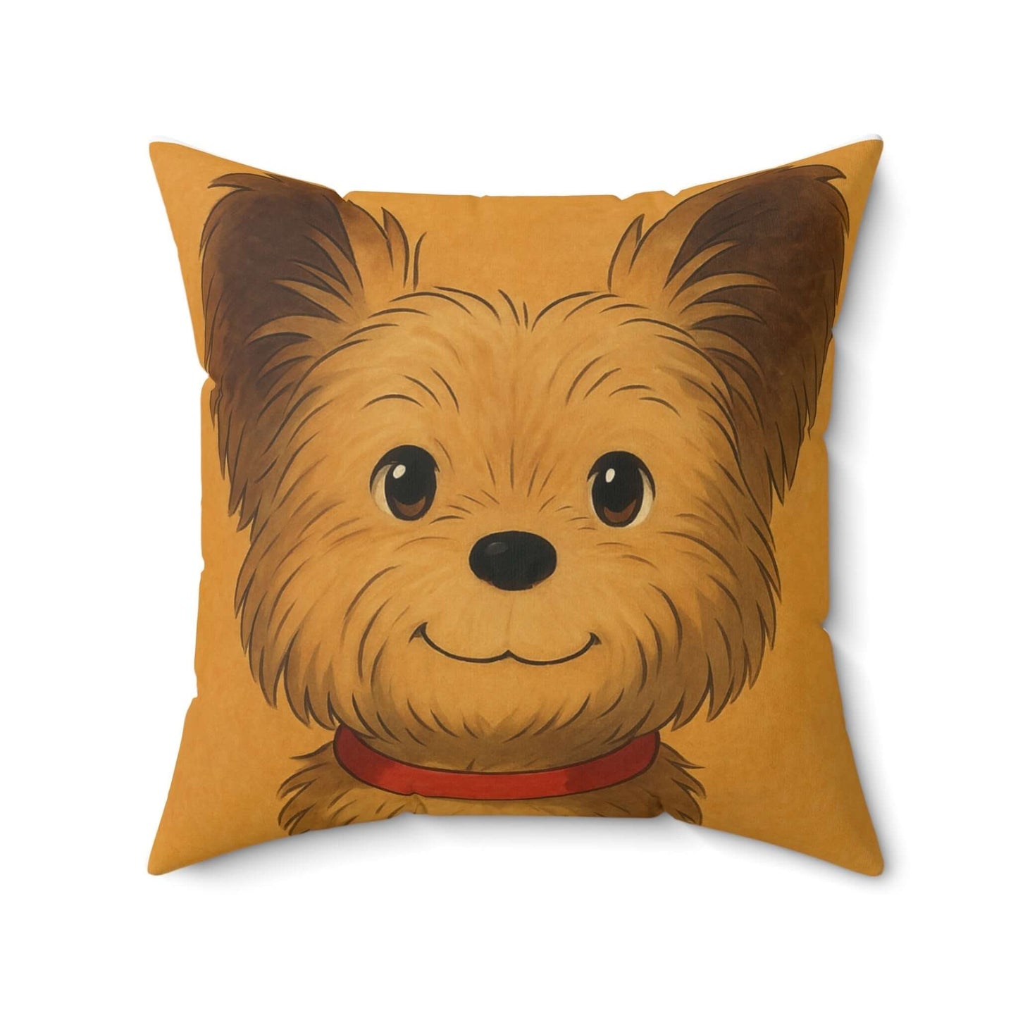Cartoon Pet Pillow – Custom Illustration from Your Pet’s Photo featuring a cute cartoon dog design.
