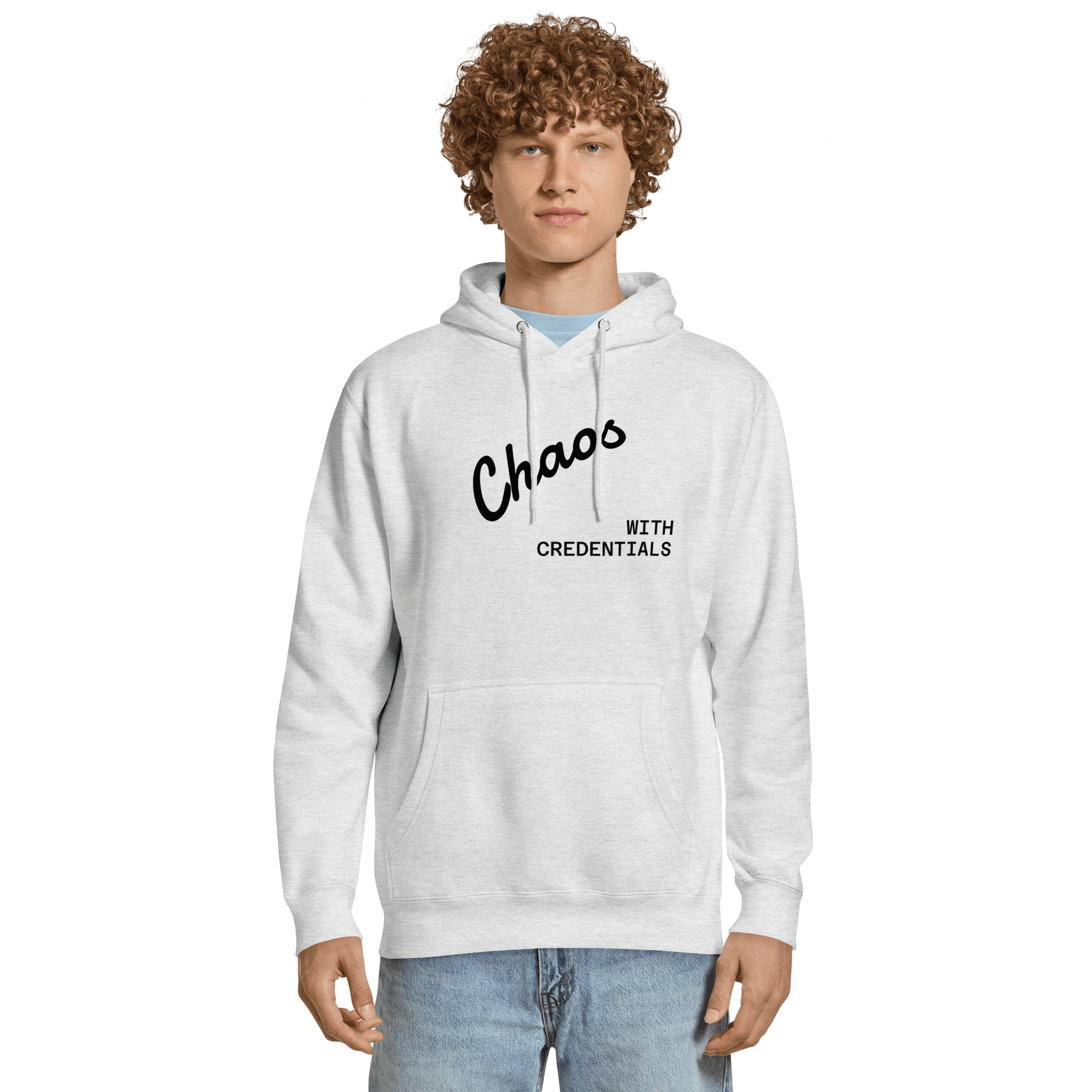Affirmation Arc Hoodie – Custom Mantra & Value displayed on a model with a playful design.