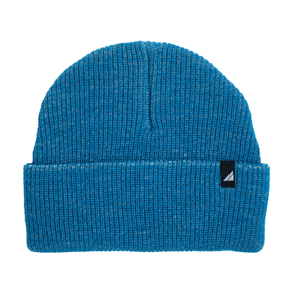 Child Acrylic Cuff Hat – Soft Knit Beanie for Kids in vibrant blue color, perfect for winter adventures.