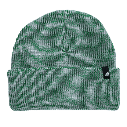 Child Acrylic Cuff Hat – Soft Knit Beanie for Kids in green, perfect for keeping kids warm during winter adventures.