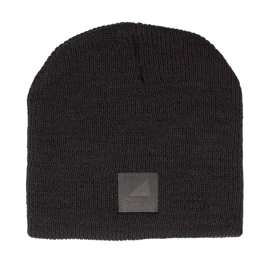 Child Acrylic Wool Beanie – Soft Winter Hat for Kids in dark color with logo patch