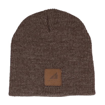 Child Acrylic Wool Beanie – Soft Winter Hat for Kids in brown with a textured design.