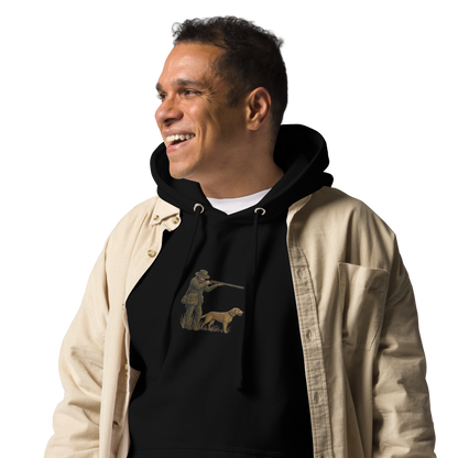 Embroidered Hunter Hoodie – Rugged Warmth for Outdoorsmen