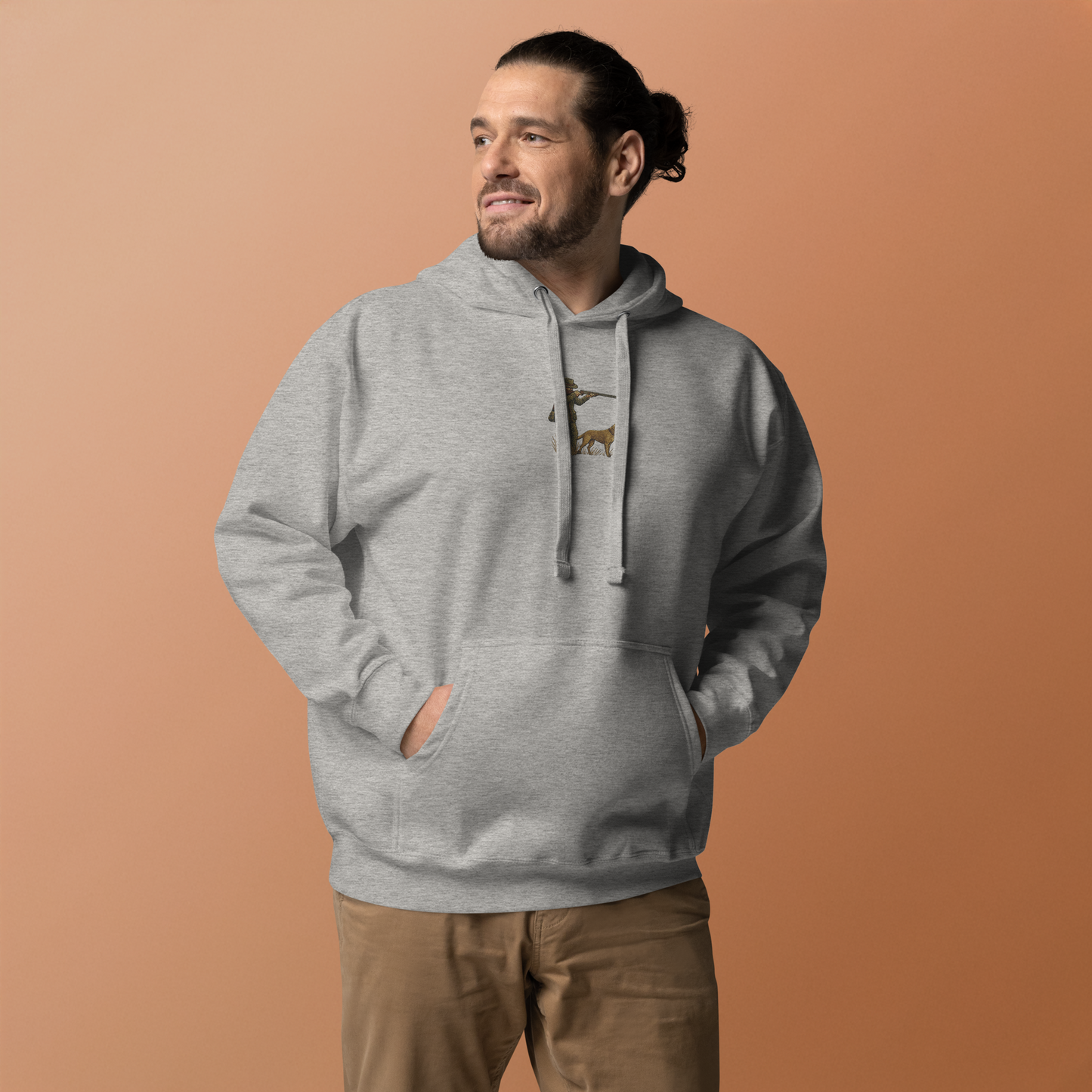 Embroidered Hunter Hoodie – Rugged Warmth for Outdoorsmen