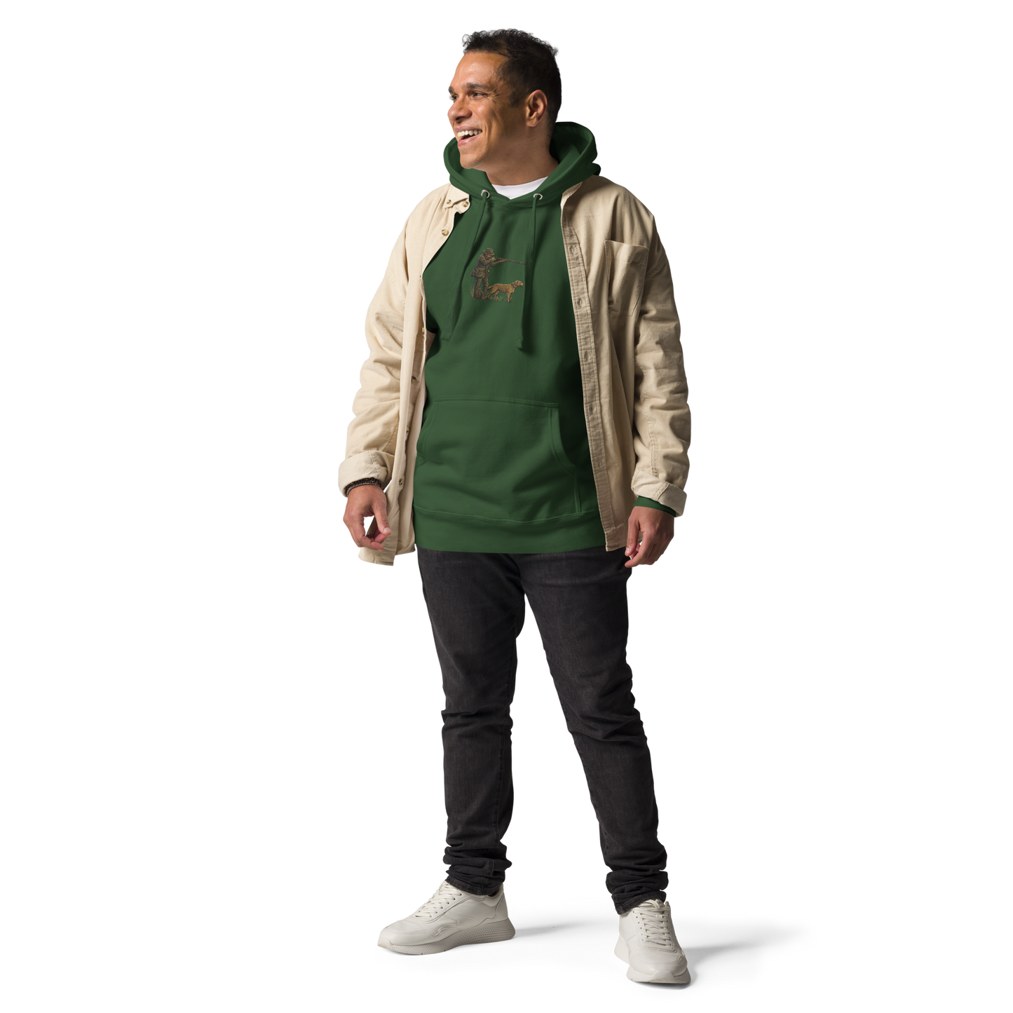 Embroidered Hunter Hoodie – Rugged Warmth for Outdoorsmen