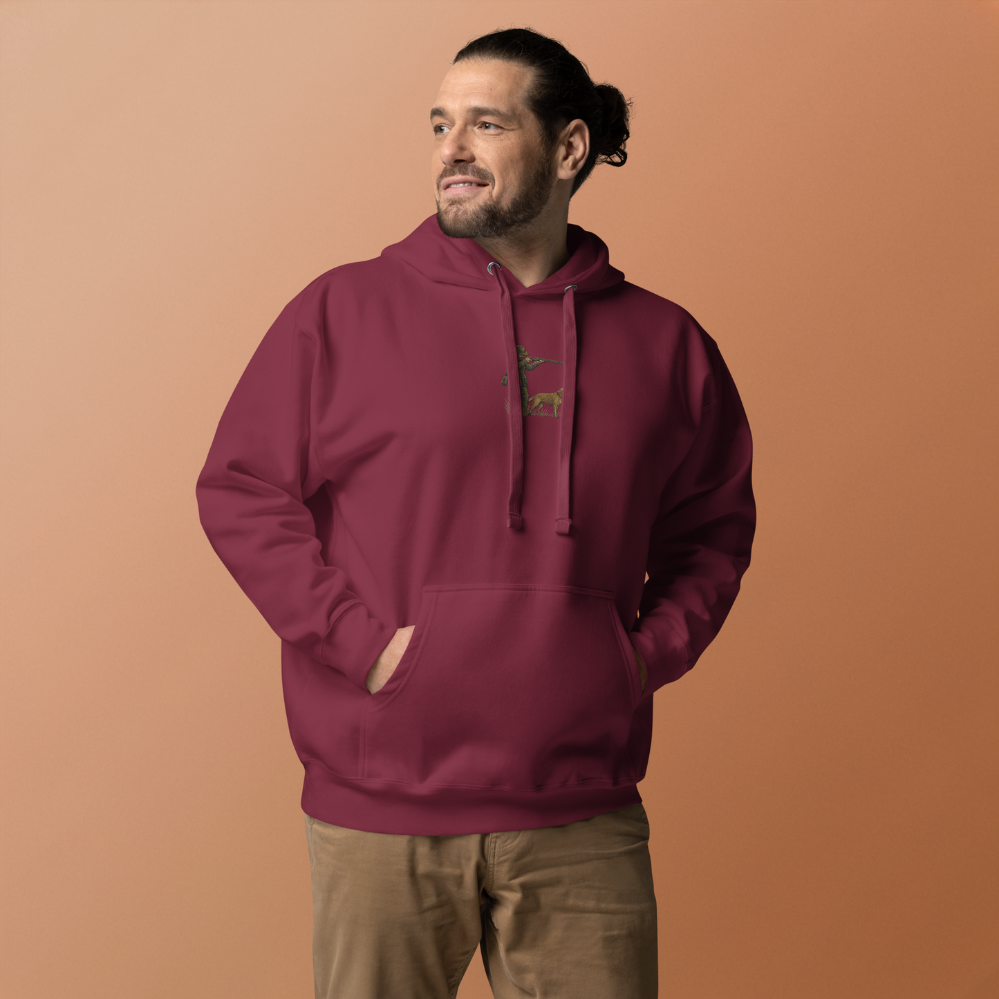 Embroidered Hunter Hoodie – Rugged Warmth for Outdoorsmen
