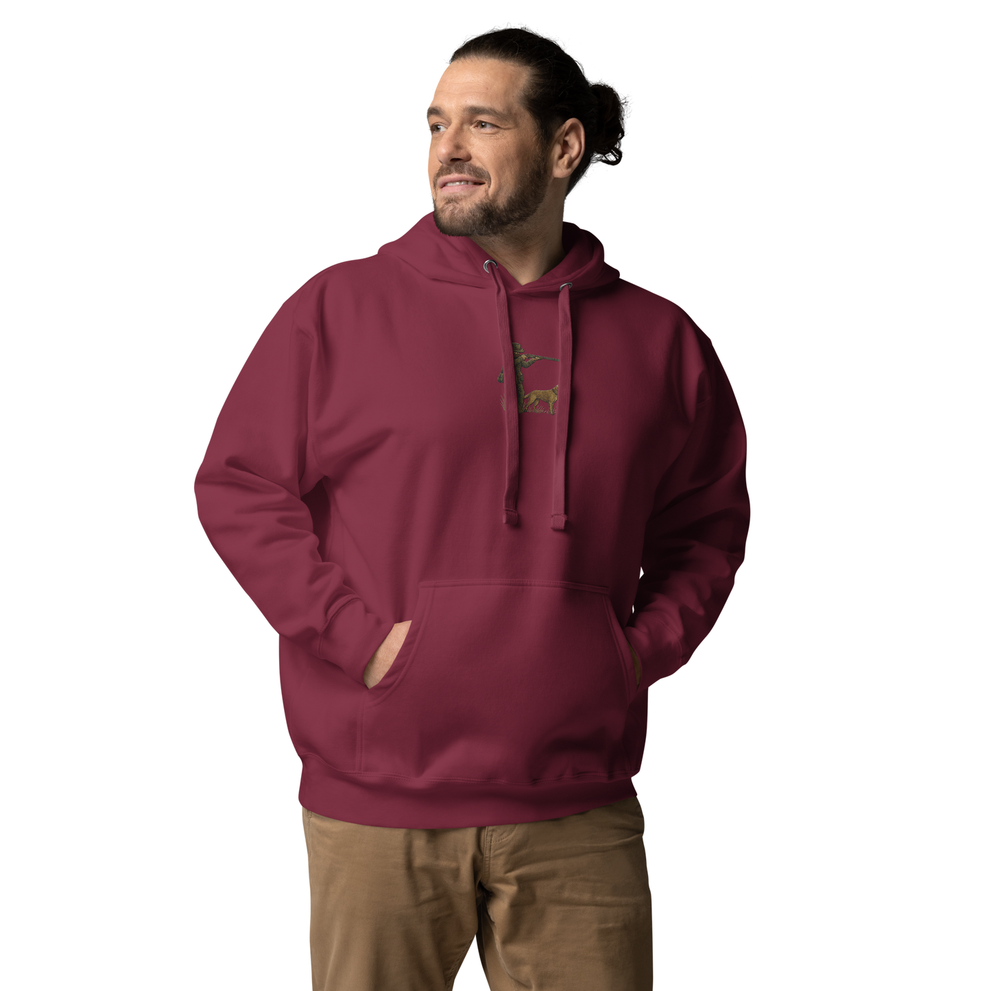 Embroidered Hunter Hoodie – Rugged Warmth for Outdoorsmen