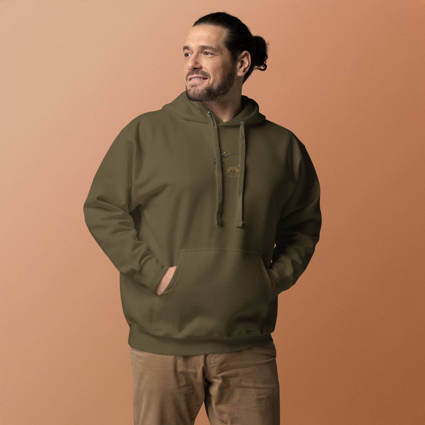 Embroidered Hunter Hoodie – Rugged Warmth for Outdoorsmen