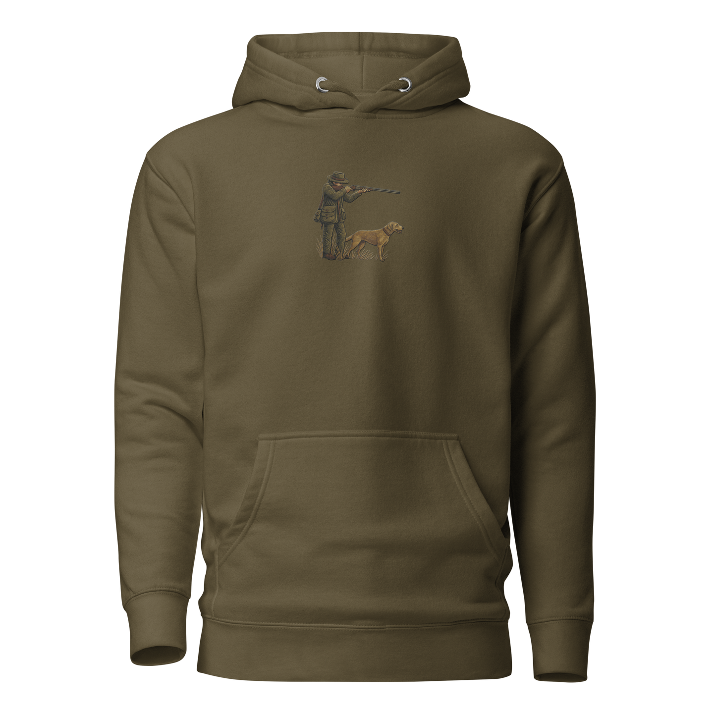 Embroidered Hunter Hoodie – Rugged Warmth for Outdoorsmen