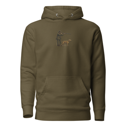 Embroidered Hunter Hoodie – Rugged Warmth for Outdoorsmen
