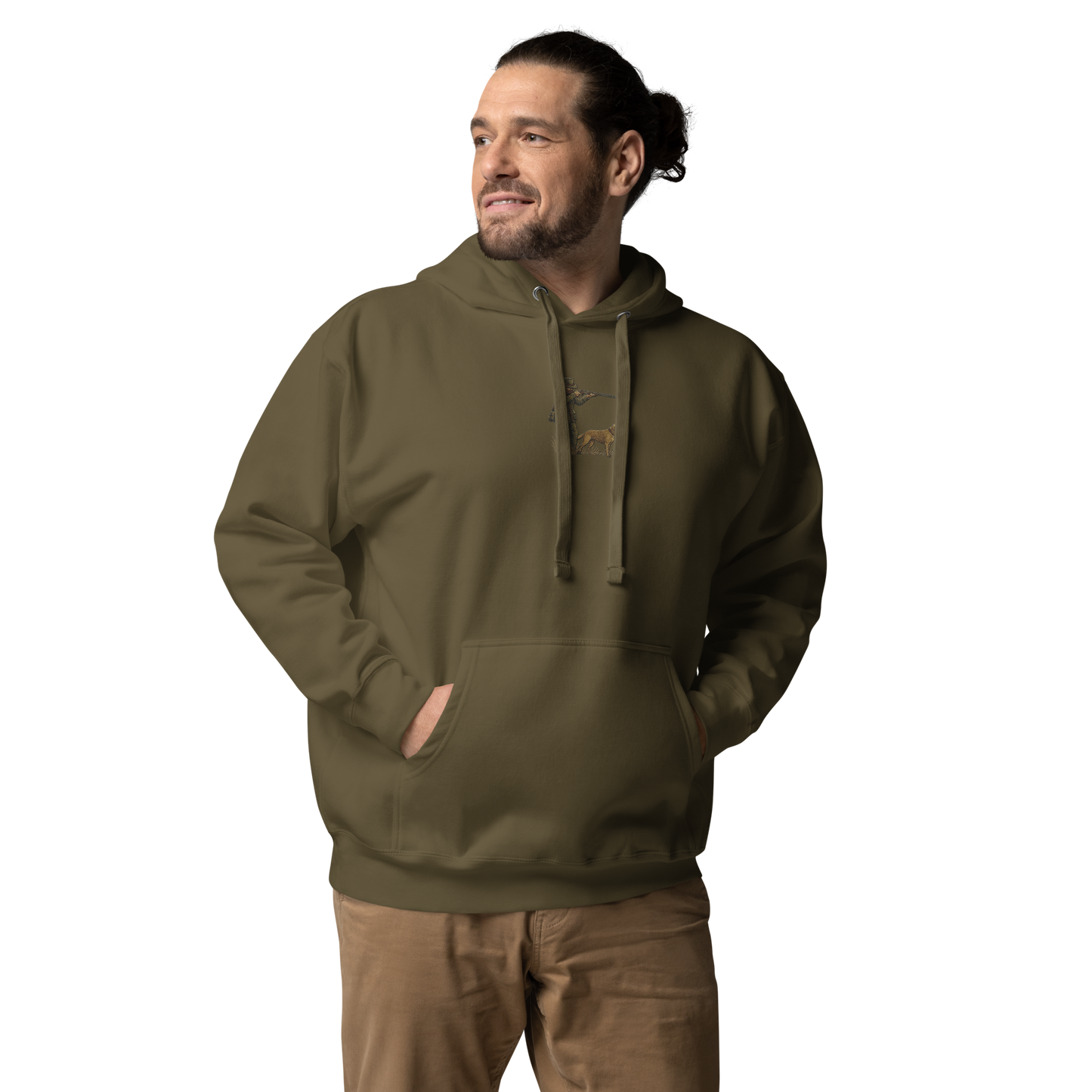 Embroidered Hunter Hoodie – Rugged Warmth for Outdoorsmen