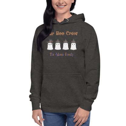 Custom Boo Crew Family Hoodie – Halloween Ghost Parade featuring adorable ghost designs for families.