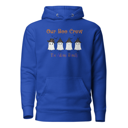 Custom Boo Crew Family Hoodie – Halloween Ghost Parade featuring adorable ghost designs.