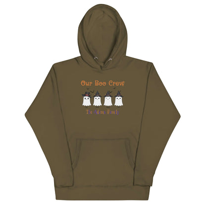 Custom Boo Crew Family Hoodie – Halloween Ghost Parade featuring adorable ghost designs.