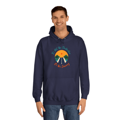 Custom College Hoodie – Add Your Photos, Text & Emojis Your Way featuring a scenic journey design.