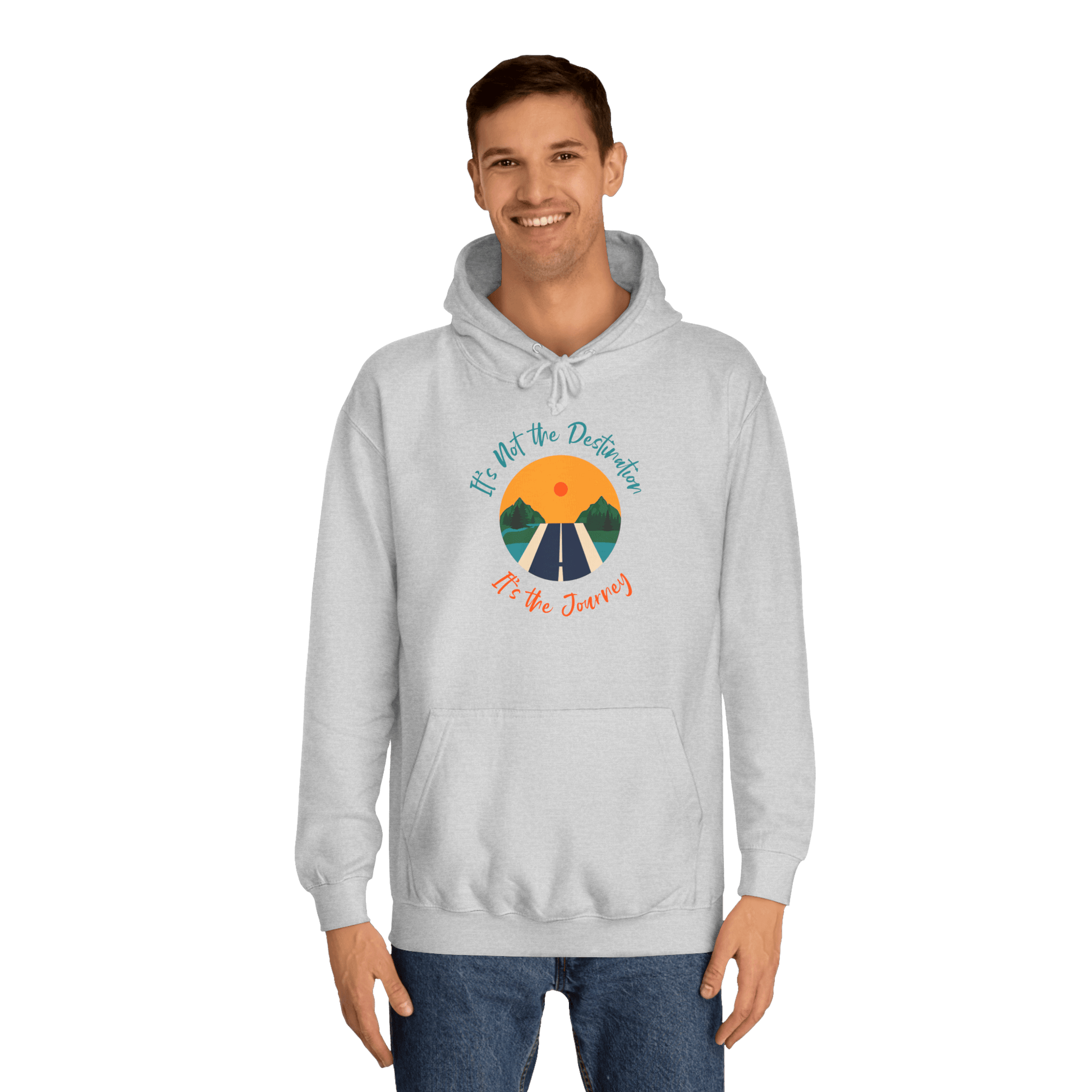 Custom College Hoodie – Add Your Photos, Text & Emojis Your Way featuring a design about life's journey.
