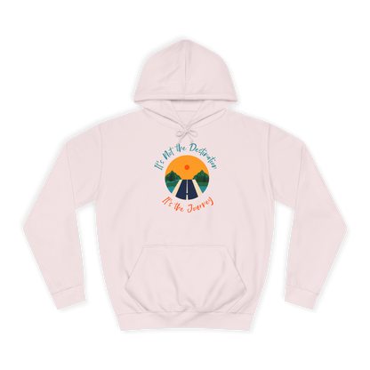 Custom College Hoodie – Add Your Photos, Text & Emojis Your Way in pastel pink with a motivational design.