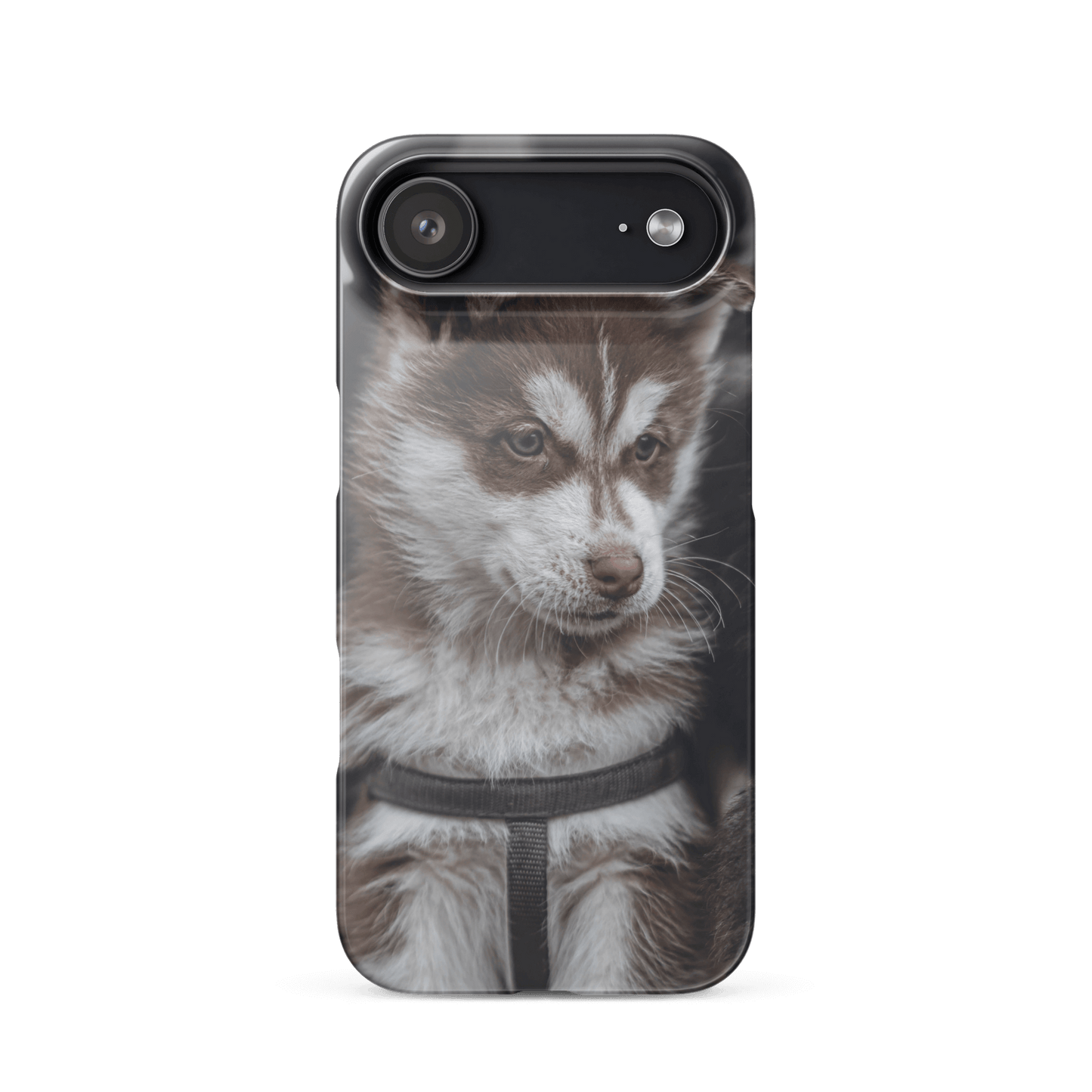 Custom iPhone Case with Your Pics: Snap Your Style featuring a cute puppy image for personalized style.