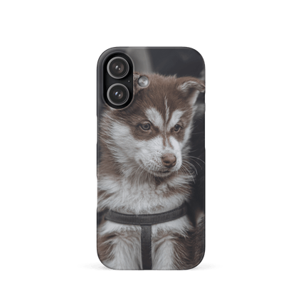 Custom iPhone Case with Your Pics: Snap Your Style featuring a cute puppy image.