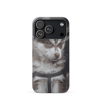 Custom iPhone Case with Your Pics: Snap Your Style featuring a dog's portrait for personalized protection.