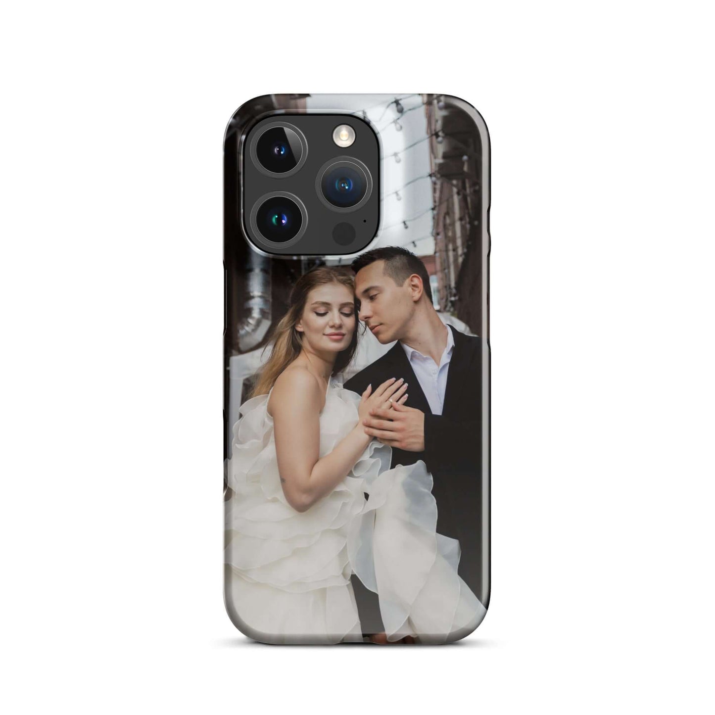 Custom iPhone Case with Your Pics: Snap Your Style featuring a couple in a romantic pose.