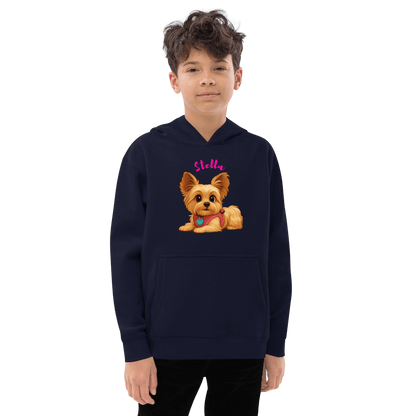Custom Pet Hoodie for Kids – Magical Cartoon Personalized Gift featuring a cute dog illustration for kids.