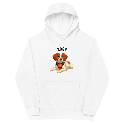 Custom Pet Hoodie for Kids – Magical Cartoon Personalized Gift featuring an illustration of a dog named Zoey.