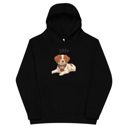 Custom Pet Hoodie for Kids – Magical Cartoon Personalized Gift featuring a cartoon dog illustration named Zoey.