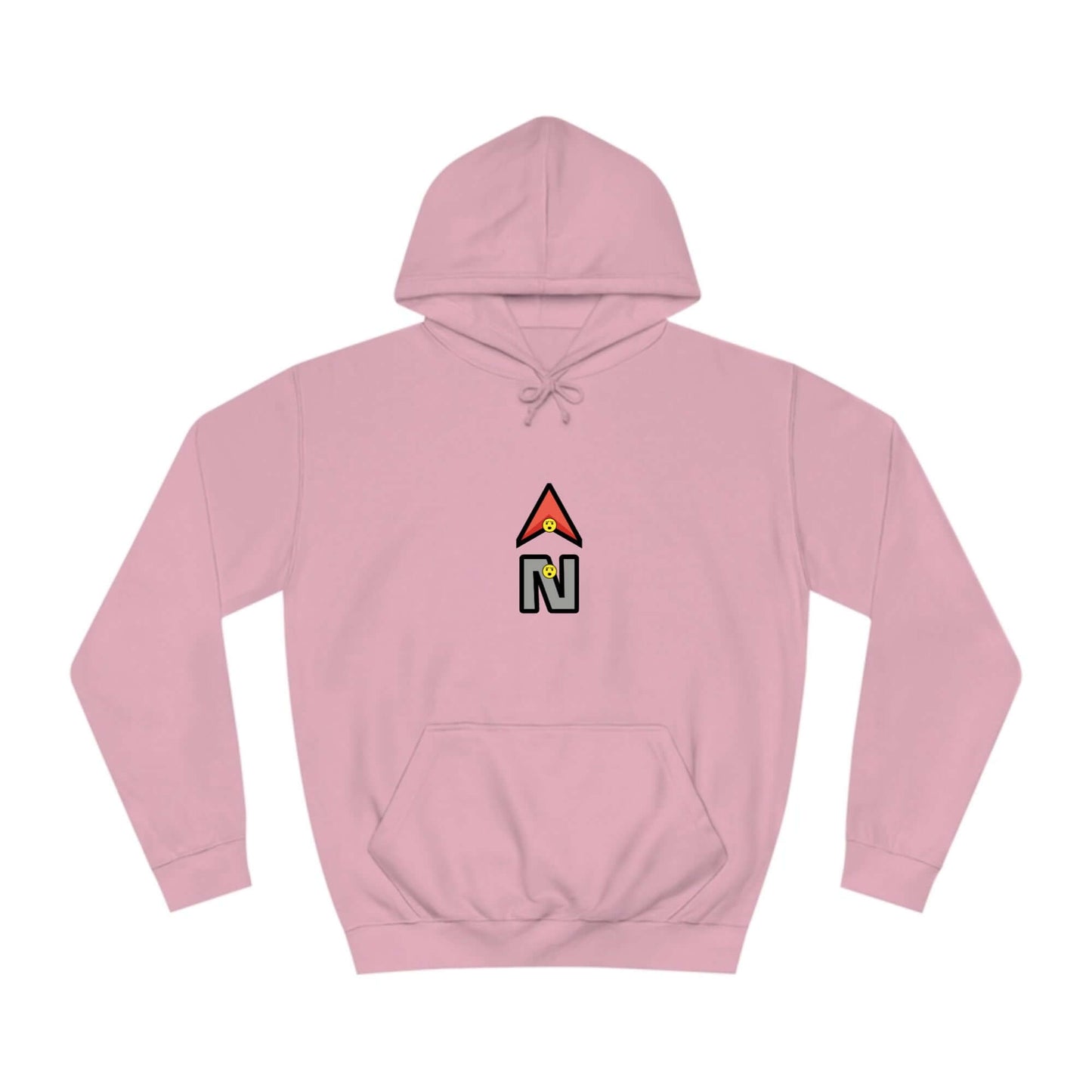 Custom College Hoodie – Add Your Photos, Text & Emojis Your Way in pink with unique graphic design.