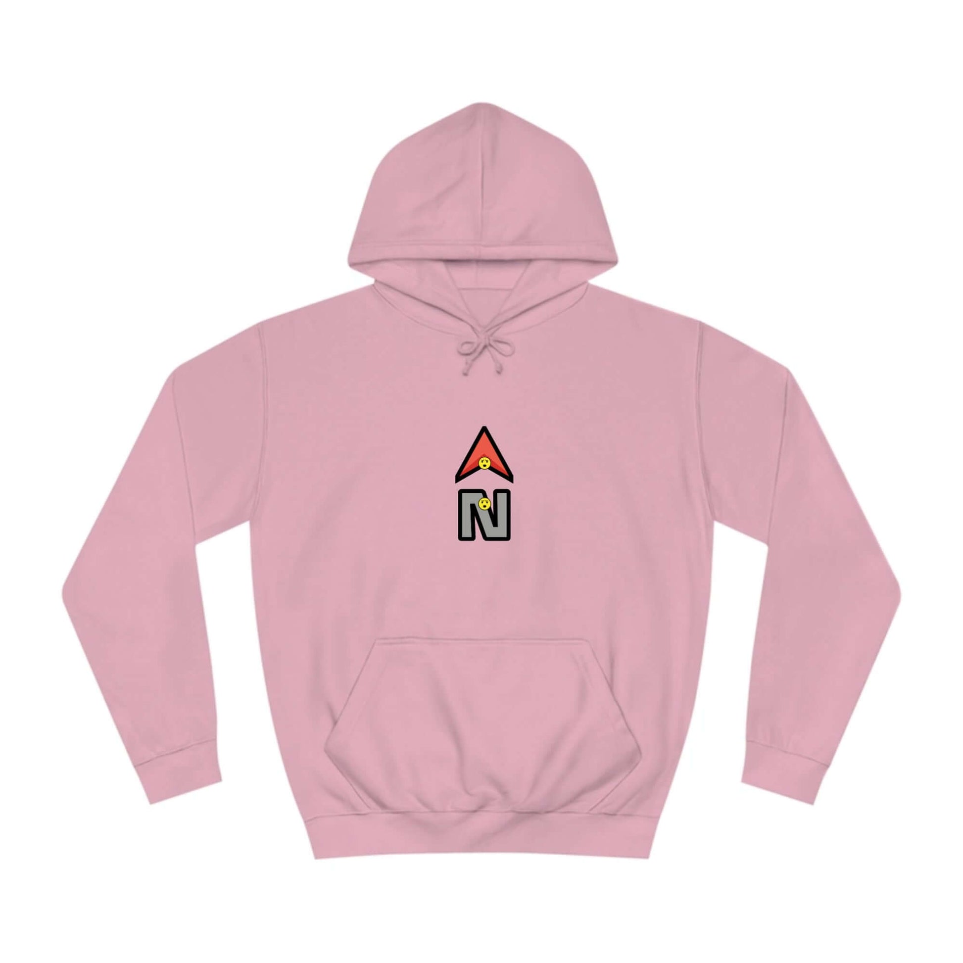 Custom College Hoodie – Add Your Photos, Text & Emojis Your Way in pink with unique graphic design.