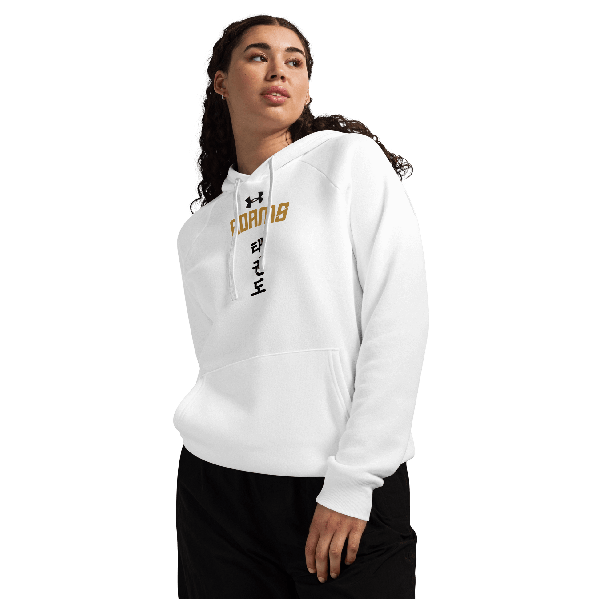Sports Fan Hoodie with Custom Ball Sport & Team Name in white, featuring sporty and stylish design for fans.