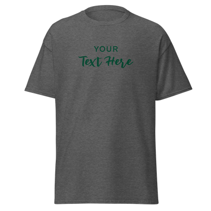 Freestyle Unisex T-Shirt – Upload Photos, Add Text & Emojis Your Way with customizable text design.