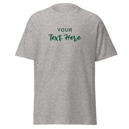 Freestyle Unisex T-Shirt – Upload Photos, Add Text & Emojis Your Way with customizable text option.