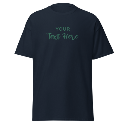 Freestyle Unisex T-Shirt – Upload Photos, Add Text & Emojis Your Way with customizable text design.