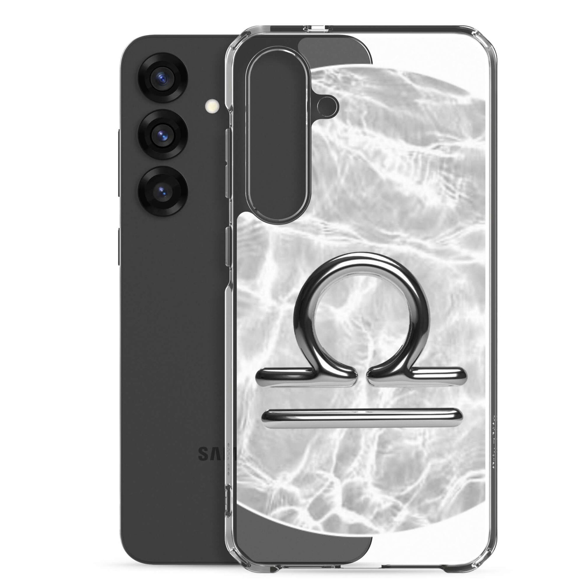 Zodiac Libra Samsung Phone Case with Ripple Marble design, showcasing harmony and elegance for stylish protection.