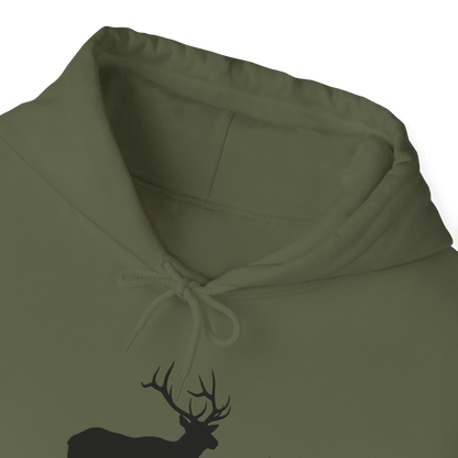 Elk Hunting Hoodie – Custom Mantra Outdoorsmen Gift Sweatshirt with elk artwork and a cozy design.