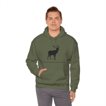 Elk Hunting Hoodie – Custom Mantra Outdoorsmen Gift Sweatshirt featuring elk design and cozy fit.