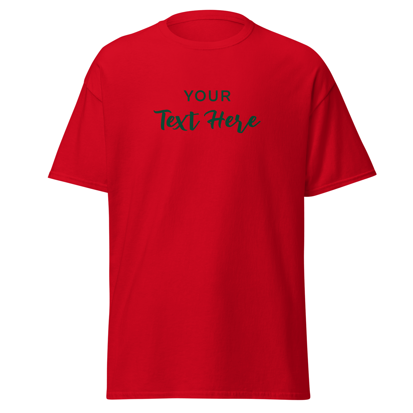 Freestyle Unisex T-Shirt – Upload Photos, Add Text & Emojis Your Way with customizable text design.