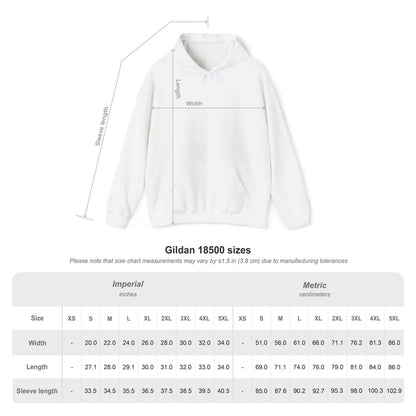 Elk Hunting Hoodie – Custom Mantra Outdoorsmen Gift Sweatshirt size chart and measurement details.