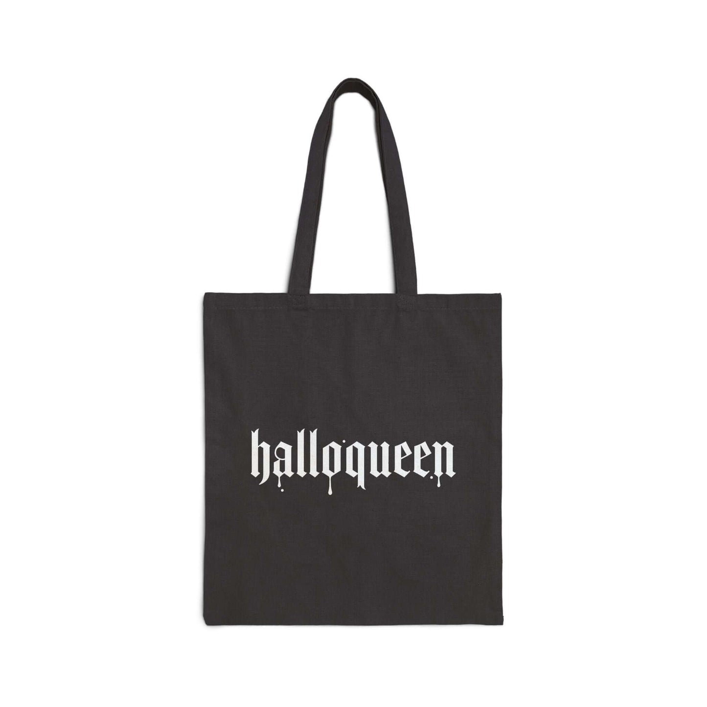Double-Sided Halloween Tote – “Here for the Boos” + Spooky Vibes with halloqueen design.