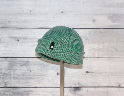 Infant Acrylic Cuff Hat – Soft Knit Beanie for Ages 3–12M in green knit design