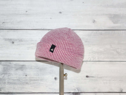 Infant Acrylic Cuff Hat – Soft Knit Beanie for Ages 3–12M in pink, perfect for keeping infants warm.