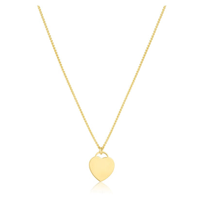 Isabella Necklace – 14k Gold-Filled Heart Pendant on Wheat Chain featuring heart charm and wheat chain design