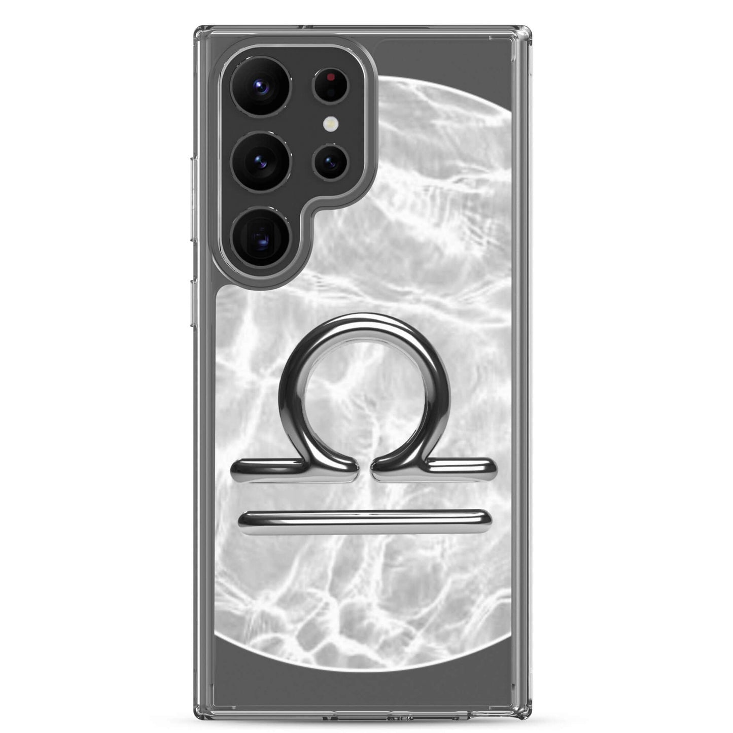 Zodiac Libra Samsung Phone Case showcasing Ripple Marble design with elegant scales and modern protection features.