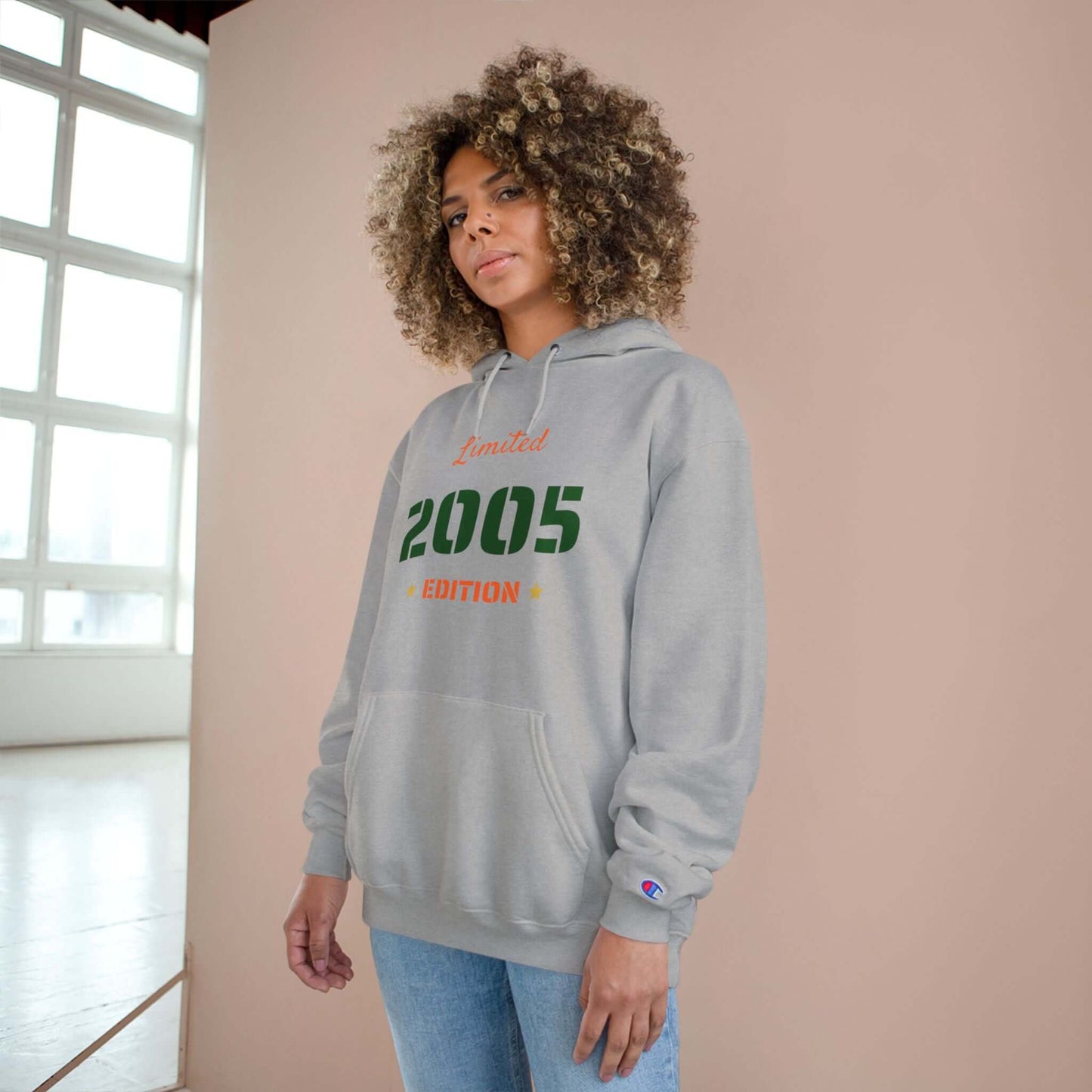 Limited Edition Year Hoodie – Champion Comfort, Collegiate Colors featuring 2005 design in bold lettering.