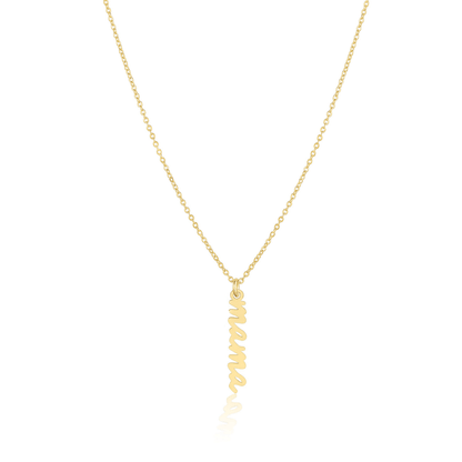 Mama Charm Necklace – 14k Gold-Filled Chain & Pendant featuring a gold-filled MAMA charm.