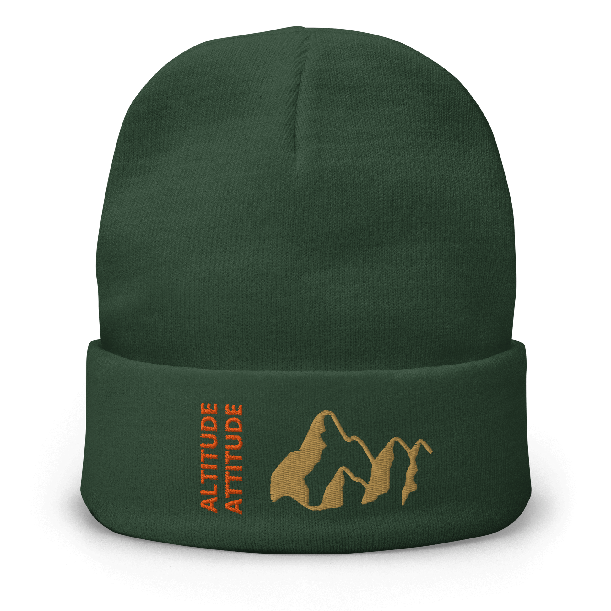Mountain Beanie – Embroidered Knit Hat with Peak Style featuring bold mountain design and cozy fabric.