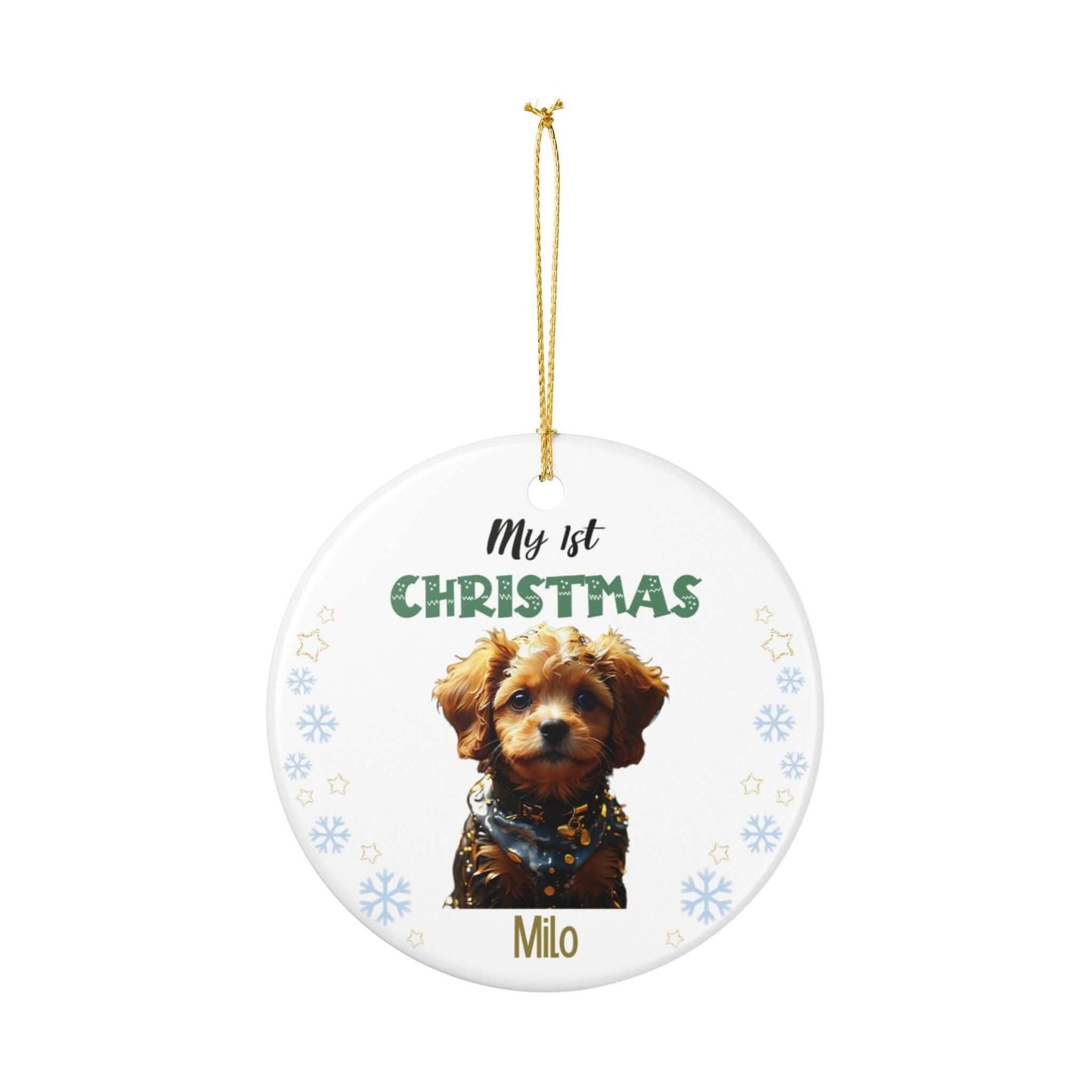 My 1st Christmas Ornament – Personalized Photo Keepsake featuring a pet photo with a festive design.