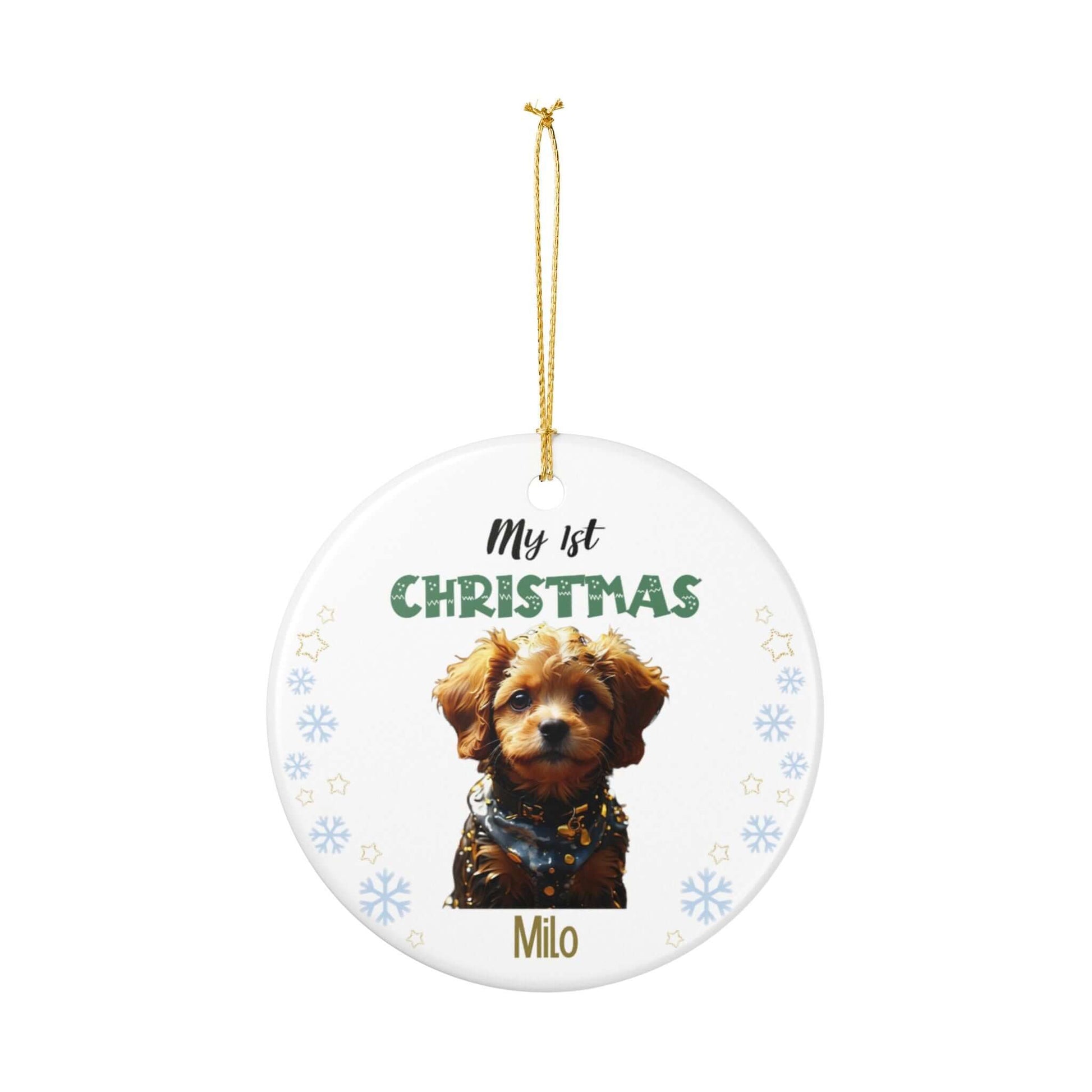 My 1st Christmas Ornament – Personalized Photo Keepsake featuring a pet photo with a festive design.