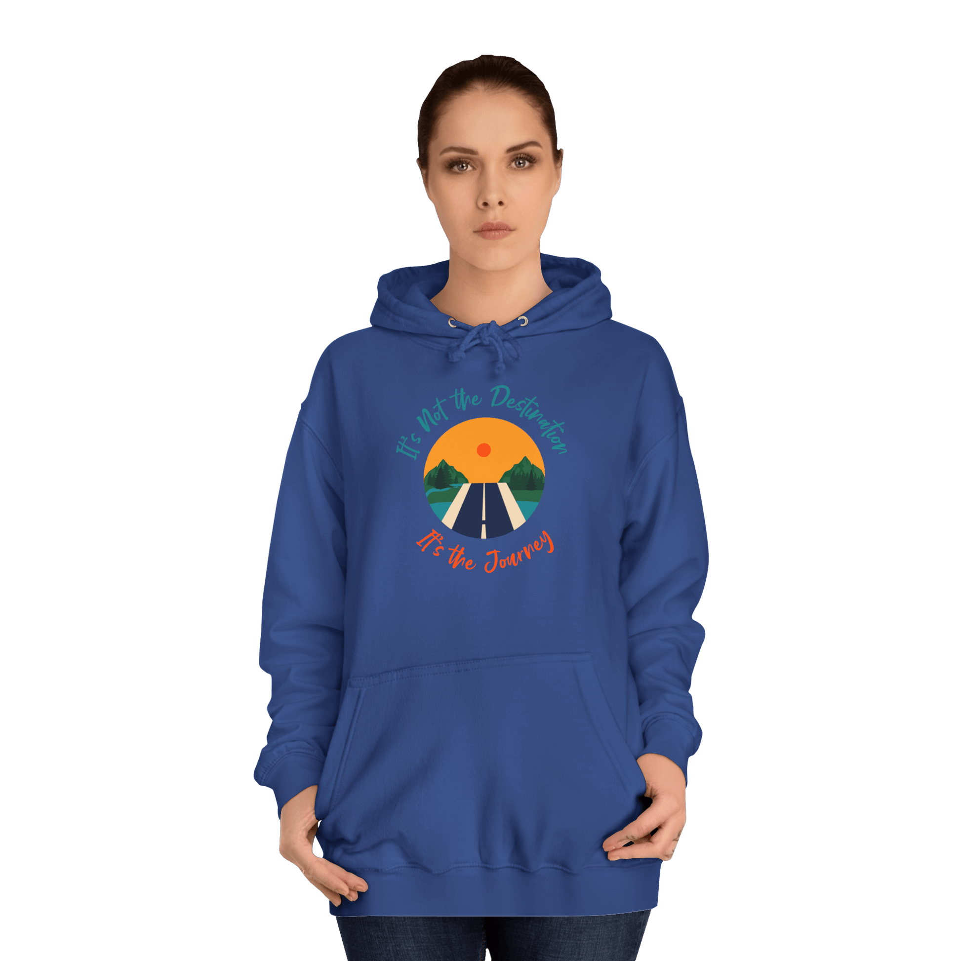 Custom College Hoodie – Add Your Photos, Text & Emojis Your Way featuring a motivational quote design.